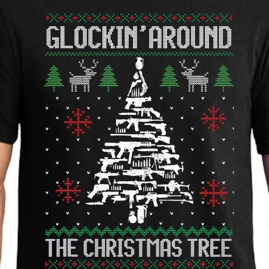 Guns Ugly Christmas Sweaters For Gun Lovers Pajama Set