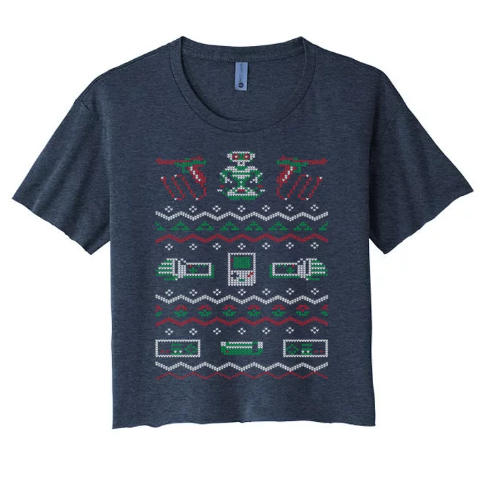 Game Ugly Christmas Women's Crop Top Tee