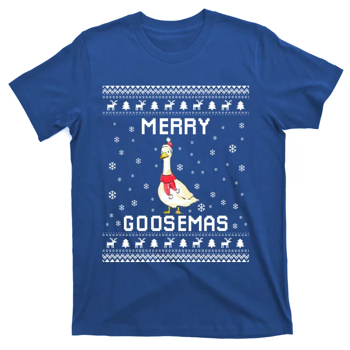 Geese Ugly Christmas Sweater Geese Lover Holiday Present Cool Gift T-Shirt