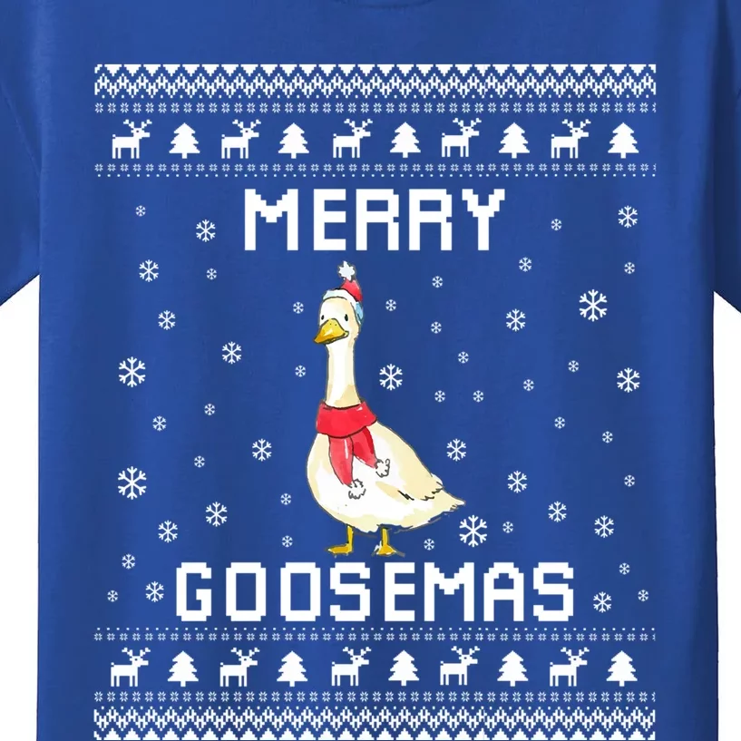 Geese Ugly Christmas Sweater Geese Lover Holiday Present Cool Gift Kids T-Shirt