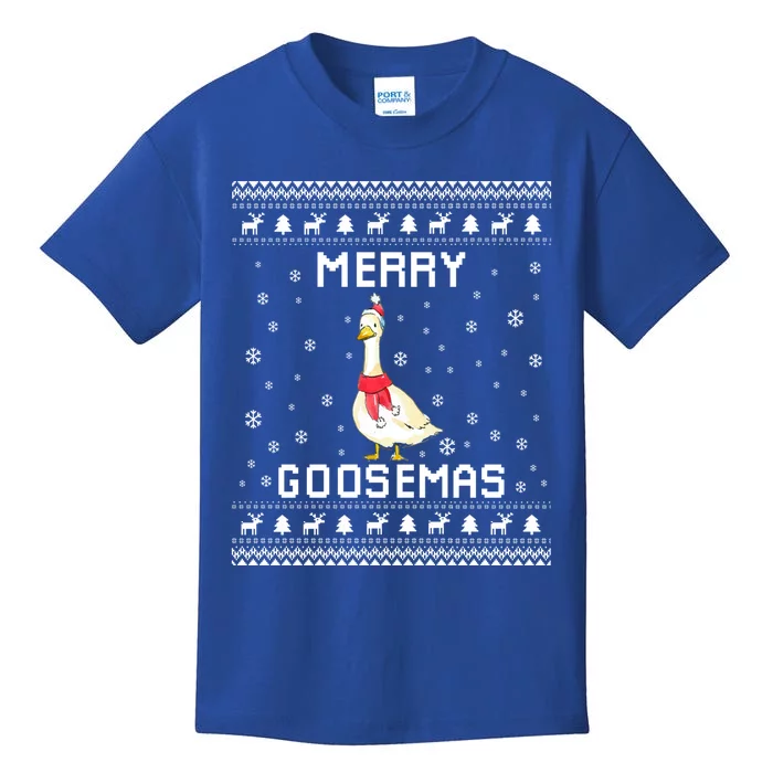 Geese Ugly Christmas Sweater Geese Lover Holiday Present Cool Gift Kids T-Shirt