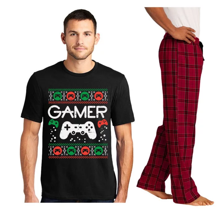 Gamer Ugly Christmas Sweater Retro Video Game Xmas Boys Gift Meaningful Gift Pajama Set