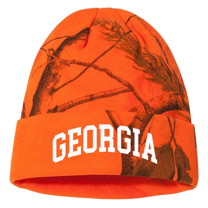 Georgia US College Font Proud American USA States Kati - 12in Camo Beanie