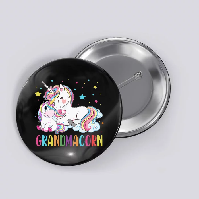 Grandmacorn Unicorn Costume Grandma Mom Mother's Day Button