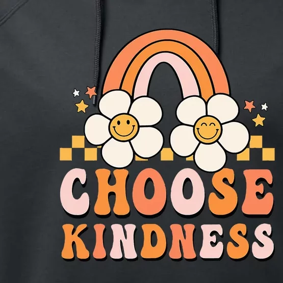 Groovy Unity Day Choose Kindness Anti Bullying Performance Fleece Hoodie