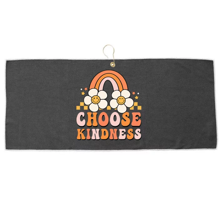 Groovy Unity Day Choose Kindness Anti Bullying Large Microfiber Waffle Golf Towel