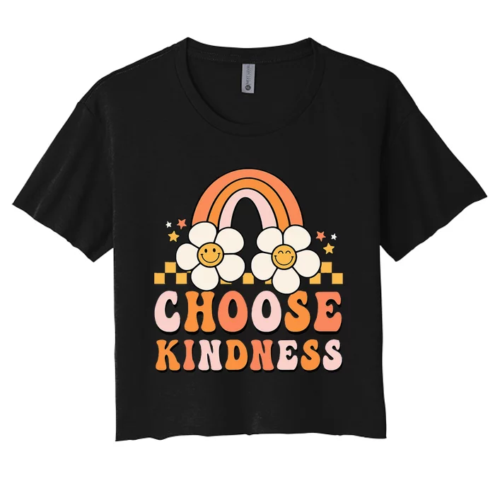 Groovy Unity Day Choose Kindness Anti Bullying Women's Crop Top Tee