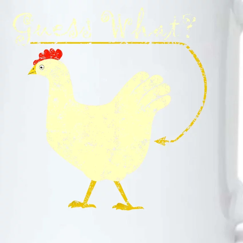 Guess What? Chicken Butt Black Color Changing Mug