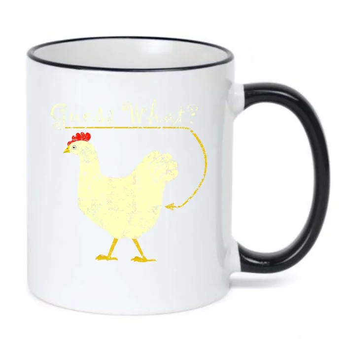 Guess What? Chicken Butt Black Color Changing Mug