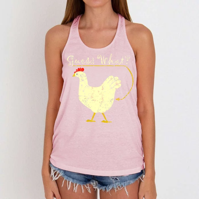 Guess What? Chicken Butt Women's Knotted Racerback Tank