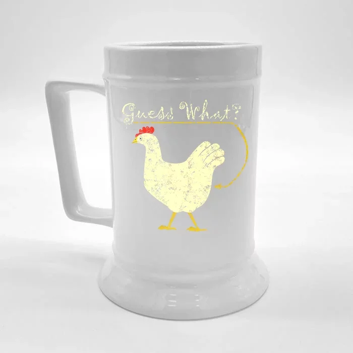 Guess What? Chicken Butt Front & Back Beer Stein