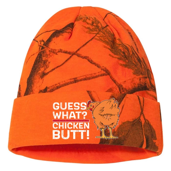 Guess What? Chicken Butt! Funny Joke Kati - 12in Camo Beanie