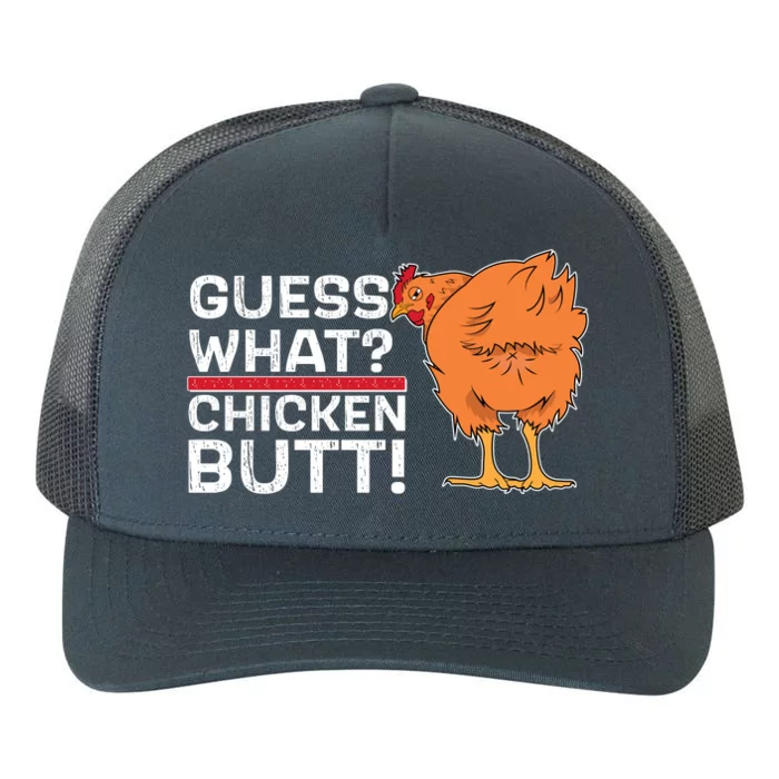 Guess What? Chicken Butt! Funny Joke Yupoong Adult 5-Panel Trucker Hat