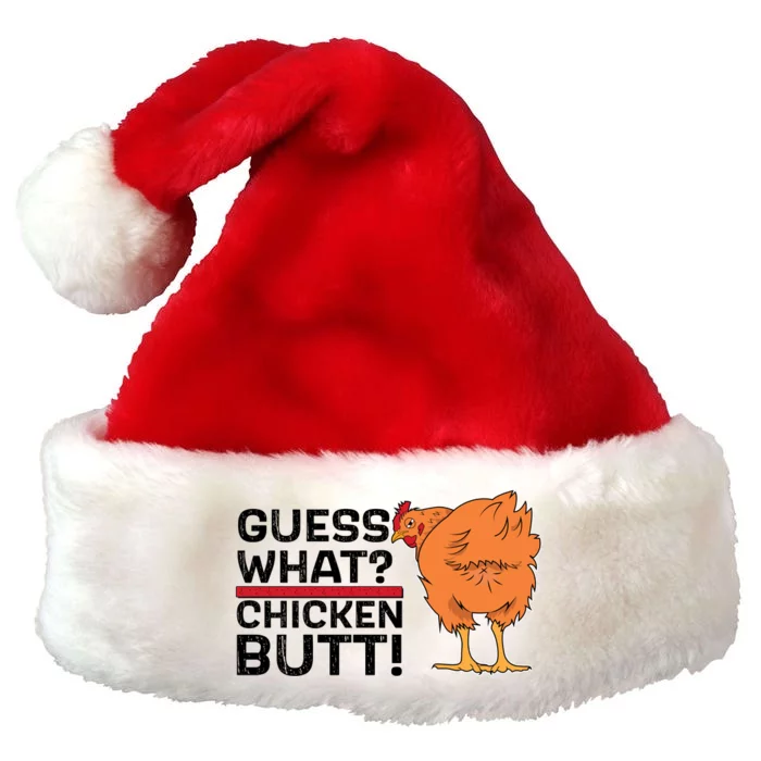 Guess What? Chicken Butt! Funny Joke Premium Christmas Santa Hat