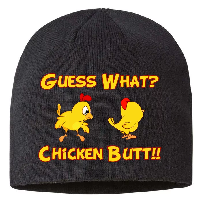 Guess What Chickenbutt? Chicken Graphic Butt 8 1/2in Sustainable Knit Beanie