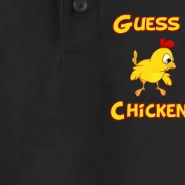 Guess What Chickenbutt? Chicken Graphic Butt Dry Zone Grid Performance Polo