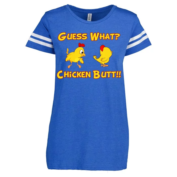 Guess What Chickenbutt? Chicken Graphic Butt Enza Ladies Jersey Football T-Shirt