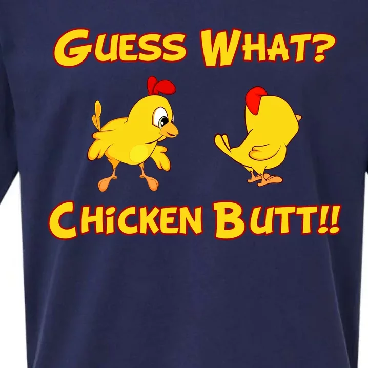 Guess What Chickenbutt? Chicken Graphic Butt Sueded Cloud Jersey T-Shirt