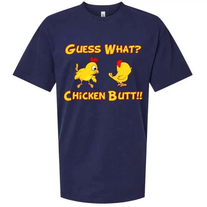 Guess What Chickenbutt? Chicken Graphic Butt Sueded Cloud Jersey T-Shirt