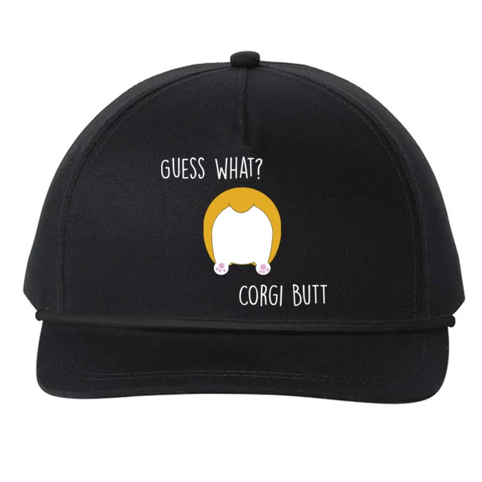 Guess What Corgi Butt Snapback Five-Panel Rope Hat