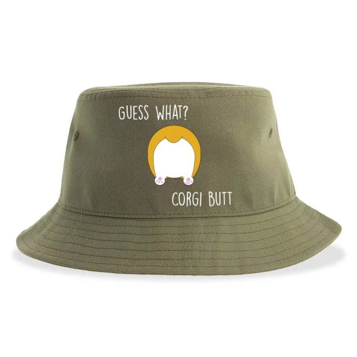 Guess What Corgi Butt Sustainable Bucket Hat