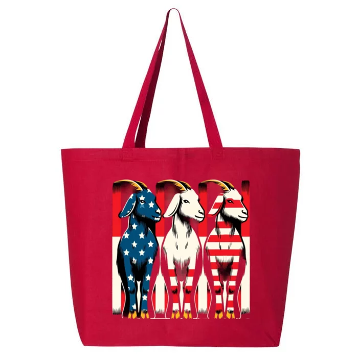 Goat Usa Flag Patriotic Goat Lover Goat 4th Of July Gift 25L Jumbo Tote