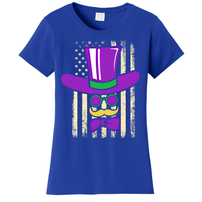 Gentle Usa Flag Masquerade Carnival Party Mardi Gras Gift Women's T-Shirt