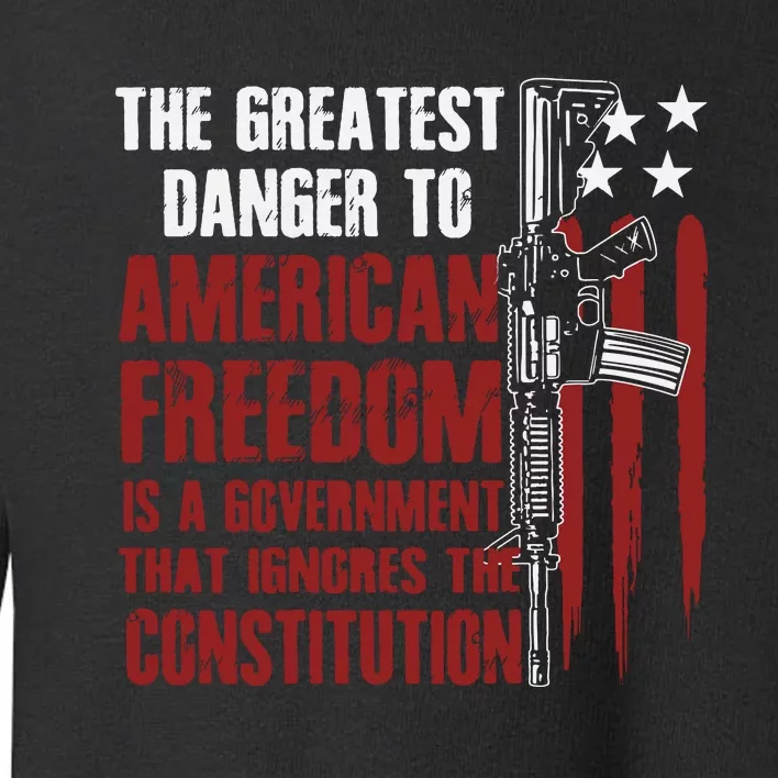 Gun Usa Flag American Freedom Funny Government Toddler Sweatshirt