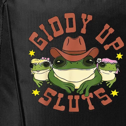 Giddy Up Funny Frogs Funny Western Country City Backpack