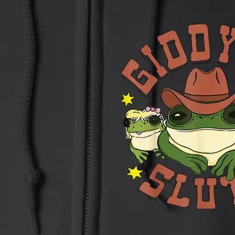 Giddy Up Funny Frogs Funny Western Country Full Zip Hoodie