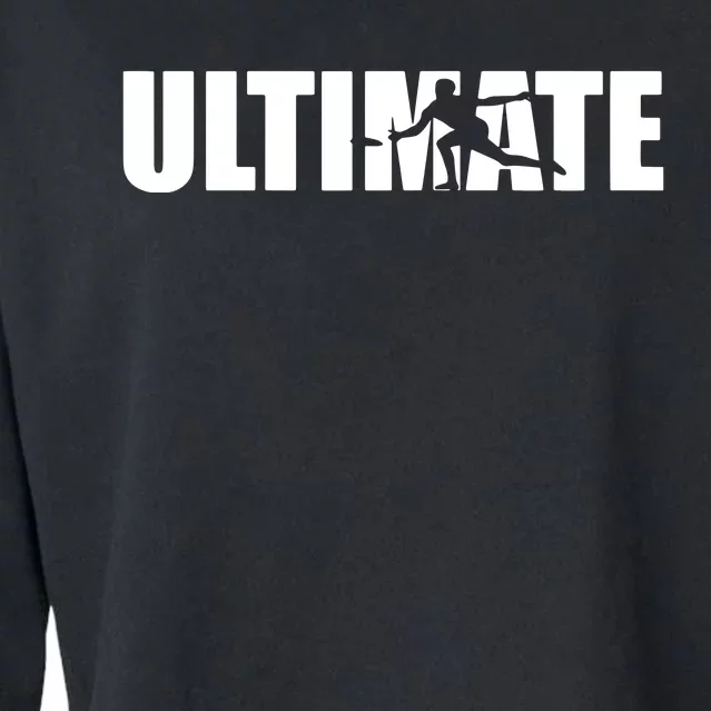 Great Ultimate Frisbee Gift Design Cropped Pullover Crew