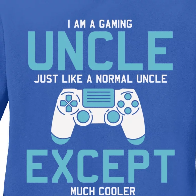 Gamer Uncle Funny Gaming Funny Gift For Uncles Video Gamer Gift Ladies Long Sleeve Shirt