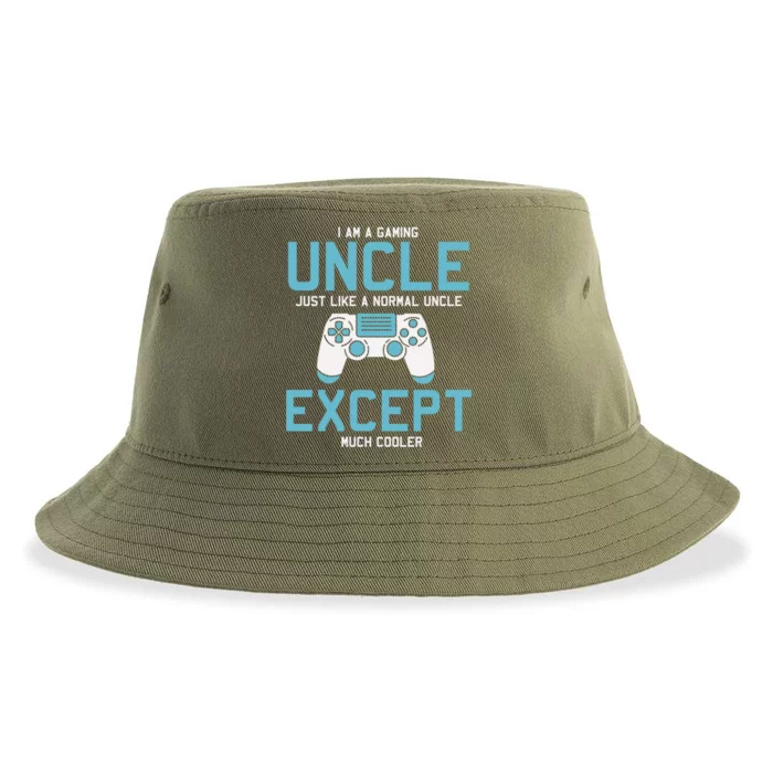 Gamer Uncle Funny Gaming Funny Gift For Uncles Video Gamer Gift Sustainable Bucket Hat