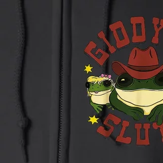 Giddy Up Funny Frogs Funny Western Country Full Zip Hoodie