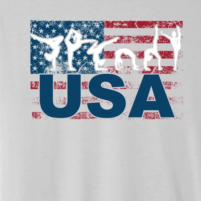 Gymnastics Usa Girl Patriotism Funny Sports Us American Gift ChromaSoft Performance T-Shirt