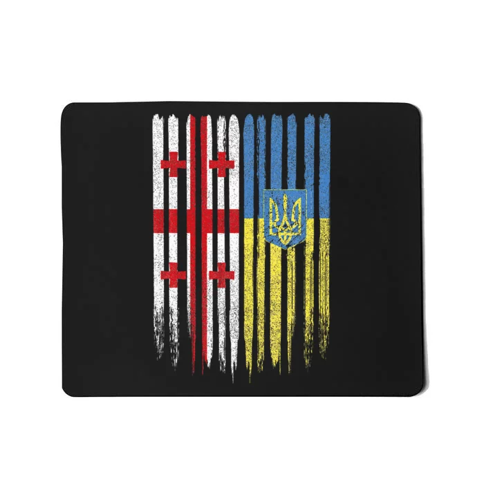 Georgia Ukraine Georgian Ukrainian Flag Mousepad