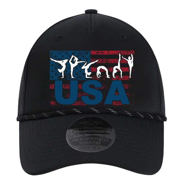 Gymnastics Usa Girl Patriotism Funny Sports Us American Gift Cute Gift Performance The Dyno Cap