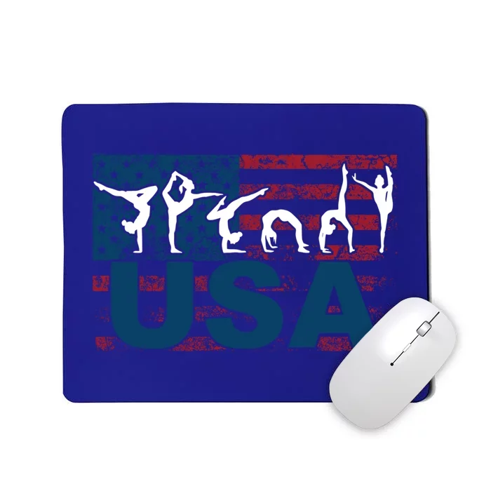 Gymnastics Usa Girl Patriotism Funny Sports Us American Gift Cute Gift Mousepad