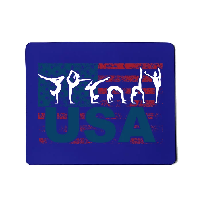 Gymnastics Usa Girl Patriotism Funny Sports Us American Gift Cute Gift Mousepad