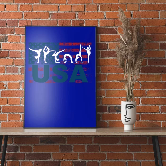 Gymnastics Usa Girl Patriotism Funny Sports Us American Gift Cute Gift Poster