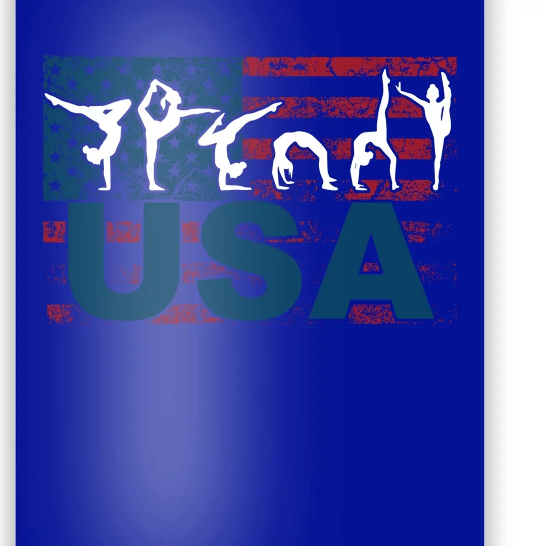 Gymnastics Usa Girl Patriotism Funny Sports Us American Gift Cute Gift Poster