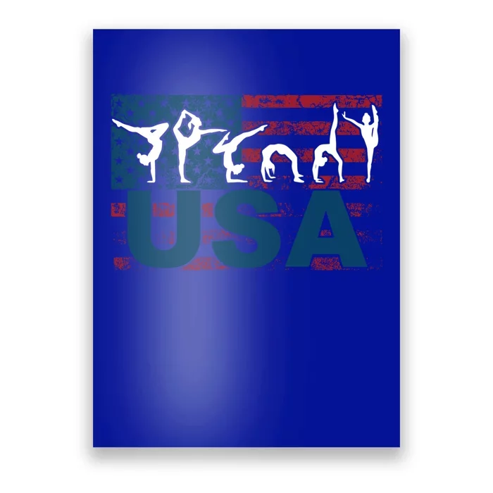 Gymnastics Usa Girl Patriotism Funny Sports Us American Gift Cute Gift Poster