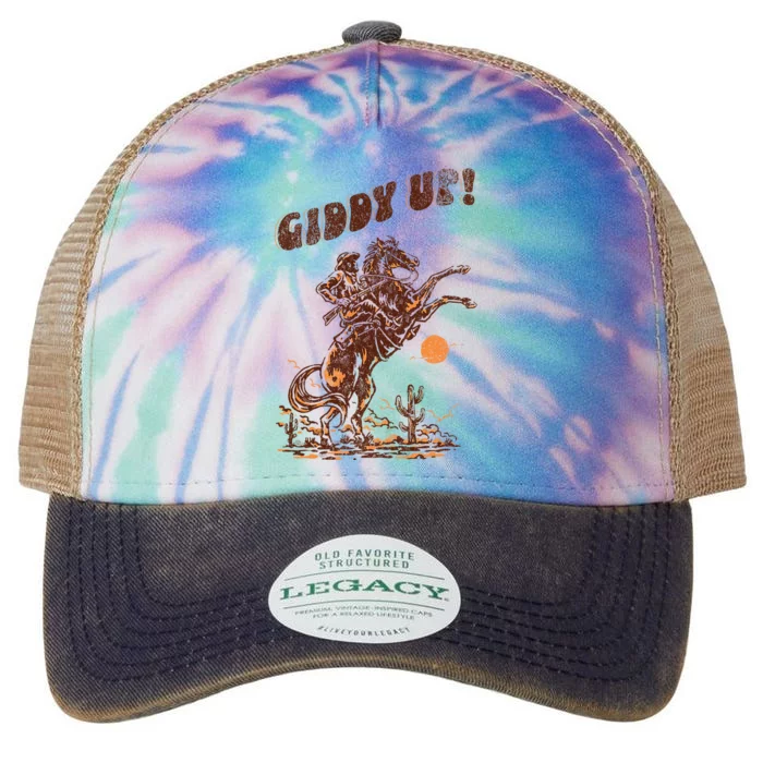 Giddy Up Horse Western Boho Hippie Legacy Tie Dye Trucker Hat