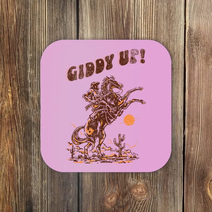 Giddy Up Horse Western Boho Hippie Coaster