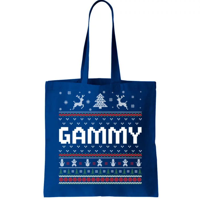 Gammy Ugly Holiday Party Matching Ugly Christmas Sweater Gift Tote Bag