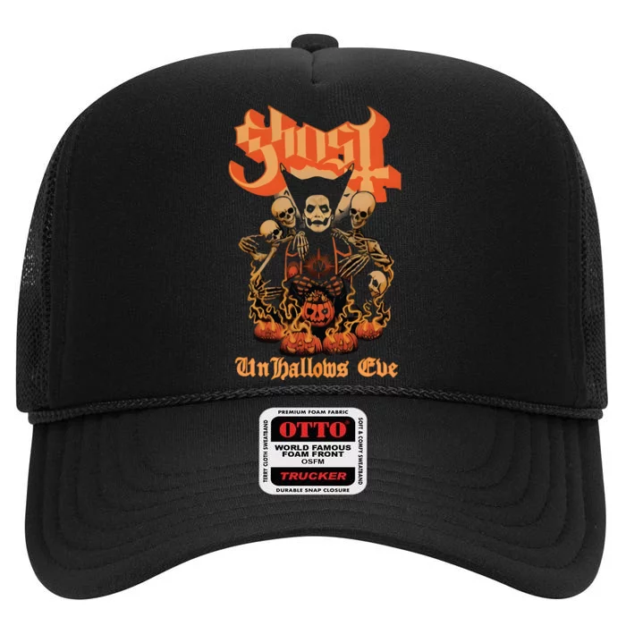 Ghost Un Hallows Eve High Crown Mesh Trucker Hat