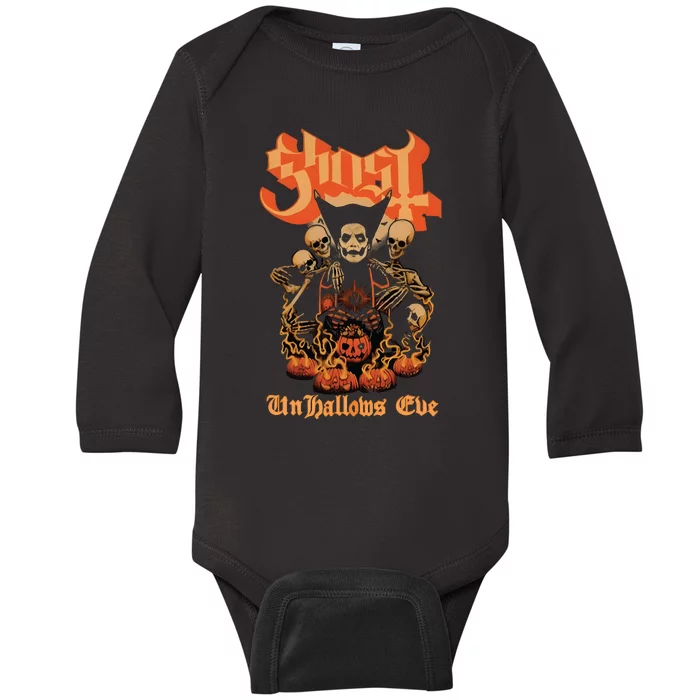 Ghost Un Hallows Eve Baby Long Sleeve Bodysuit