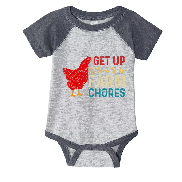 get up it's time to do farm chores Infant Baby Jersey Bodysuit