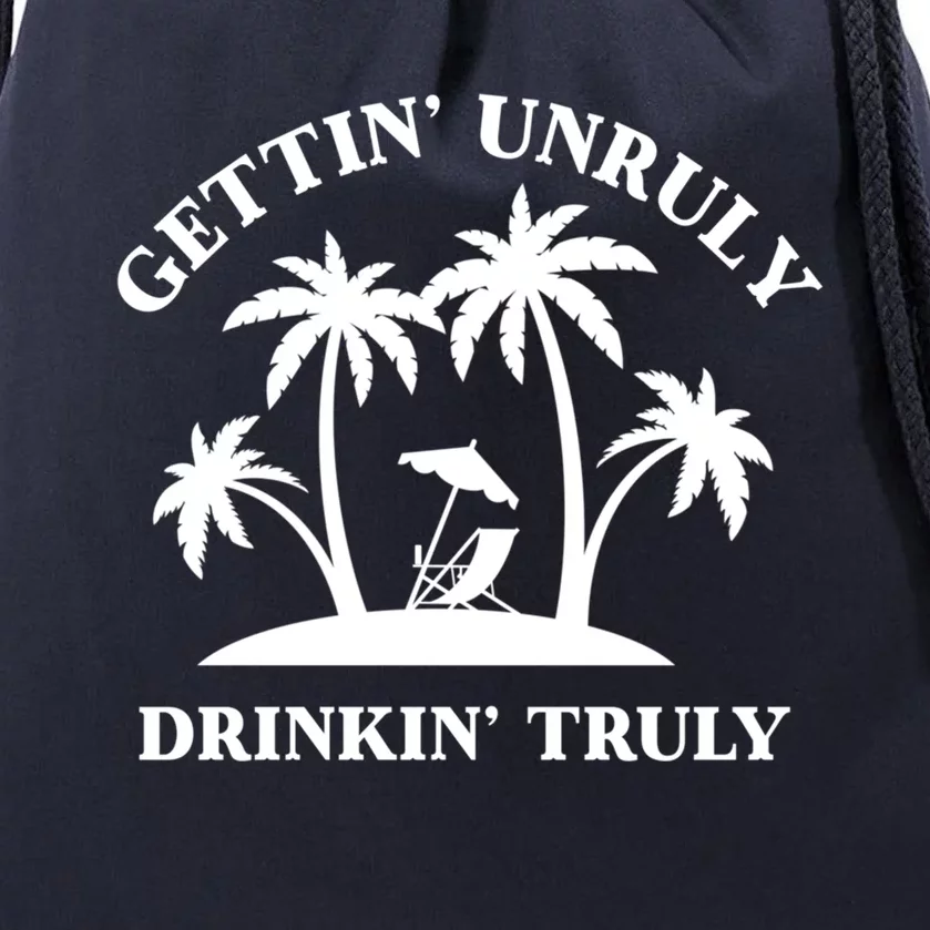 Gettin' Unruly In' Hard Seltzer Summer Beach Alcohol Gift Drawstring Bag