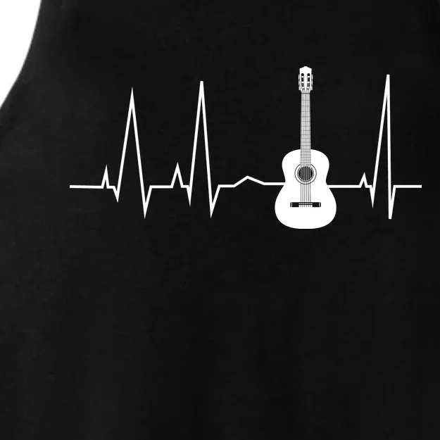 Guitar Heartbeat Pulse Ladies Tri-Blend Wicking Tank